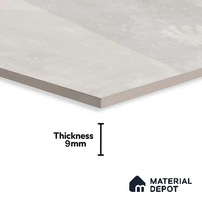 Cement Floor & Wall Tile TL 06091 B Elbis Grey Decor 4 ft x 2 ft Vitrified Matte Finish - 9 mm | 8 Random Design | Suitable For Living Room, Bedroom, Bathroom, Kitchen (Sample)