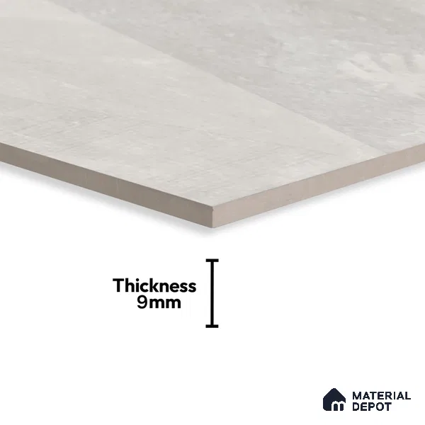 Cement Floor & Wall Tile TL 06091 B Elbis Grey Decor 4 ft x 2 ft Vitrified Matte Finish - 9 mm | 8 Random Design | Suitable For Living Room, Bedroom, Bathroom, Kitchen (Sample)