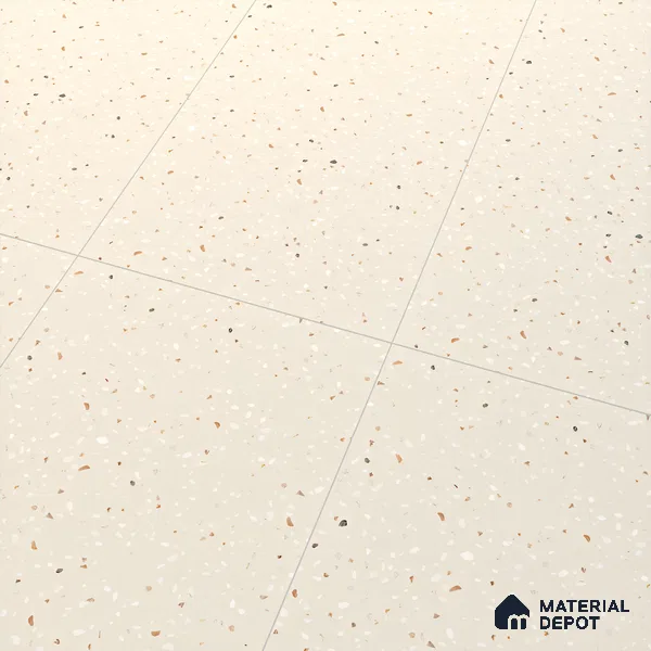 Terrazzo Floor & Wall Tile TL 06122 C Cementi Crema Terrazo 4 ft x 2 ft Vitrified Matte Finish - 9 mm | Suitable For Living Room, Bedroom, Bathroom, Kitchen