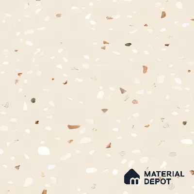 Terrazzo Floor & Wall Tile TL 06122 C Cementi Crema Terrazo 4 ft x 2 ft Vitrified Matte Finish - 9 mm | Suitable For Living Room, Bedroom, Bathroom, Kitchen