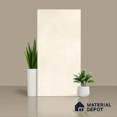 Cement Floor & Wall Tile TL 06122 Cementi Crema Plain 4 ft x 2 ft Vitrified Matte Finish - 9 mm | Suitable For Living Room, Bedroom, Bathroom, Kitchen (Sample)