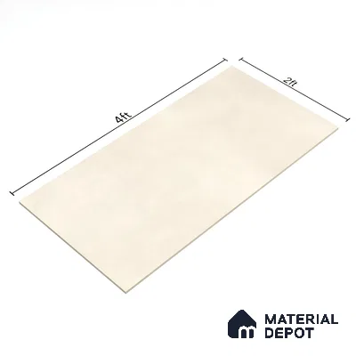 Cement Floor & Wall Tile TL 06122 Cementi Crema Plain 4 ft x 2 ft Vitrified Matte Finish - 9 mm | Suitable For Living Room, Bedroom, Bathroom, Kitchen (Sample)