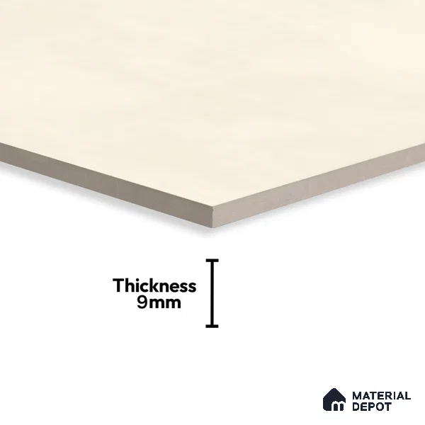 Cement Floor & Wall Tile TL 06122 Cementi Crema Plain 4 ft x 2 ft Vitrified Matte Finish - 9 mm | Suitable For Living Room, Bedroom, Bathroom, Kitchen (Sample)