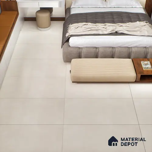 Cement Floor & Wall Tile TL 06122 Cementi Crema Plain 4 ft x 2 ft Vitrified Matte Finish - 9 mm | Suitable For Living Room, Bedroom, Bathroom, Kitchen | Image 07
