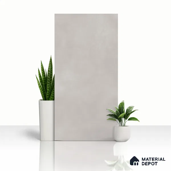 Cement Floor & Wall Tile TL 06122 D Cementi Grey Plain 4 ft x 2 ft Vitrified Matte Finish - 9 mm | Suitable For Living Room, Bedroom, Bathroom, Kitchen (Sample)