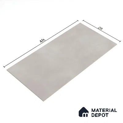 Cement Floor & Wall Tile TL 06122 D Cementi Grey Plain 4 ft x 2 ft Vitrified Matte Finish - 9 mm | Suitable For Living Room, Bedroom, Bathroom, Kitchen (Sample)