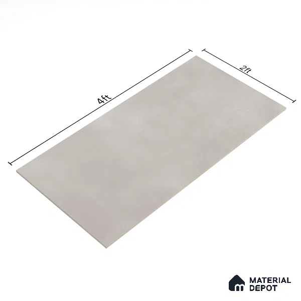 Cement Floor & Wall Tile TL 06122 D Cementi Grey Plain 4 ft x 2 ft Vitrified Matte Finish - 9 mm | Suitable For Living Room, Bedroom, Bathroom, Kitchen (Sample)