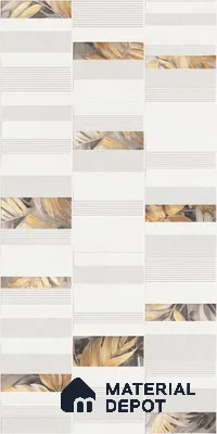 Highlighter Wall Tile TL 05520 B Prestige Imperial Ivory Decor 2 ft x 4 ft Vitrified Matte Finish - 9 mm  | Suitable for Living Room, Bedroom, Bathroom
