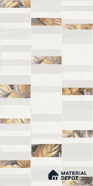 Highlighter Wall Tile TL 05520 B Prestige Imperial Ivory Decor 2 ft x 4 ft Vitrified Matte Finish - 9 mm  | Suitable for Living Room, Bedroom, Bathroom