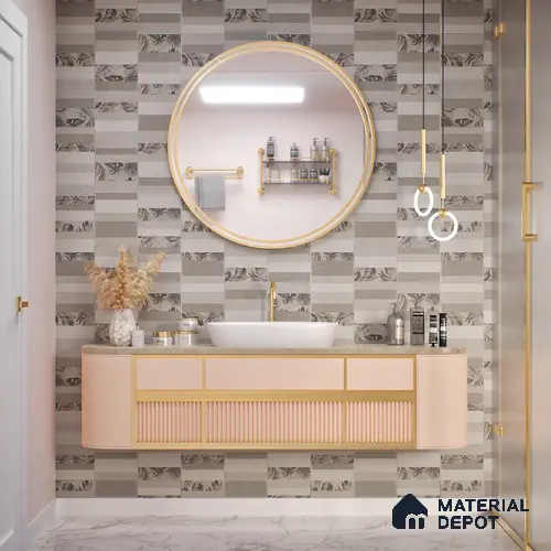 Highlighter Wall Tile TL 05520 D Prestige Imperial Slate Decor 2 ft x 4 ft Vitrified Matte Finish - 9 mm | 4 Random Design | Suitable for Living Room, Bedroom, Bathroom