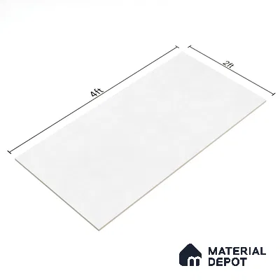 Cement Floor & Wall Tile TL 05520 E Prestige Imperial Bianco 2 ft x 4 ft Vitrified Matte Finish - 9 mm | 4 Random Design | Suitable for Living Room, Bedroom, Bathroom