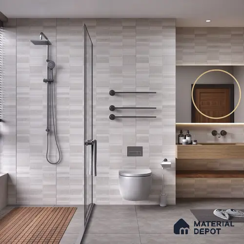 Highlighter Wall Tile TL 05520 F Prestige Imperial Bianco Decor 2 ft x 4 ft Vitrified Matte Finish - 9 mm  | Suitable for Living Room, Bedroom, Bathroom