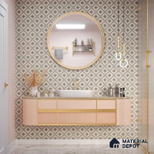 Highlighter Wall Tile TL 05516 B Prestige Regal Mocha Decor 2 ft x 4 ft Vitrified Glue Matte Finish - 9 mm  | Suitable for Living Room, Bedroom, Bathroom