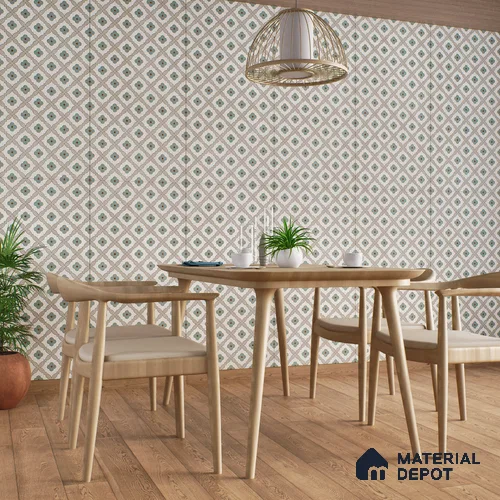 Highlighter Wall Tile TL 05516 B Prestige Regal Mocha Decor 2 ft x 4 ft Vitrified Glue Matte Finish - 9 mm | Suitable For Balcony, Accent/Feature Wall, Dining Area