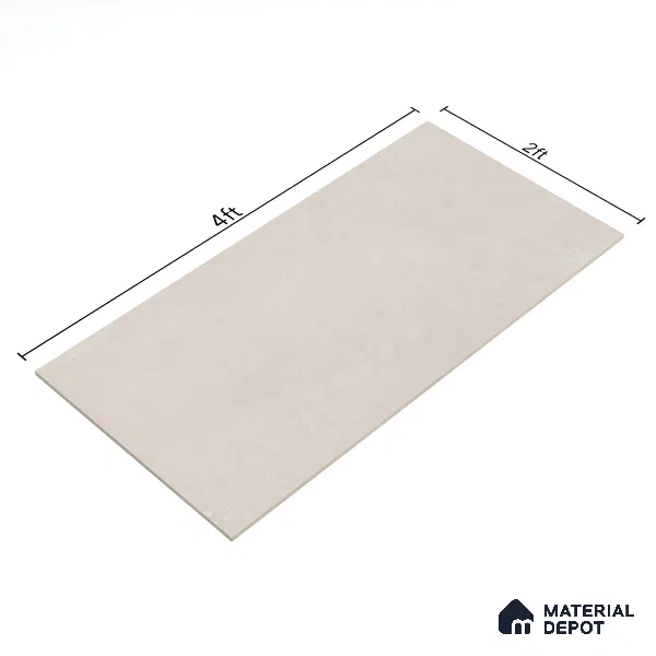 Cement Floor & Wall Tile TL 05516 Prestige Regal Almond 2 ft x 4 ft Vitrified Matte Finish - 9 mm | 3 Random Design | Suitable for Living Room, Bedroom, Bathroom