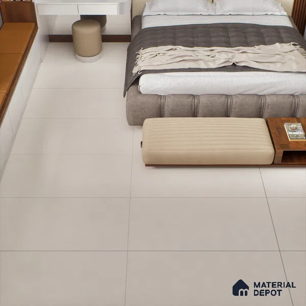 Cement Floor & Wall Tile TL 05516 Prestige Regal Almond 2 ft x 4 ft Vitrified Matte Finish - 9 mm | 3 Random Design | Suitable for Living Room, Bedroom, Bathroom