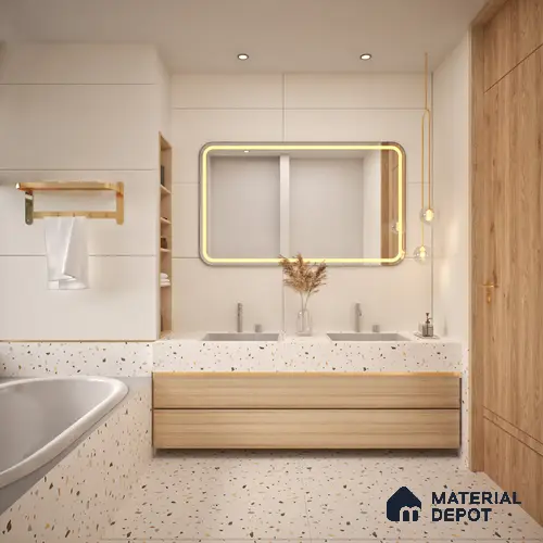 Cement Floor & Wall Tile TL 05516 Prestige Regal Almond 2 ft x 4 ft Vitrified Matte Finish - 9 mm | 3 Random Design | Suitable for Living Room, Bedroom, Bathroom | Image 07