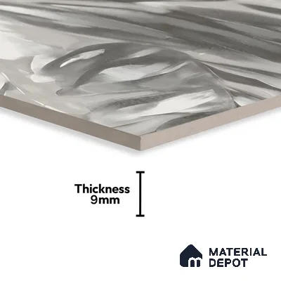 Tropical Wall Tile TL 05517 B Prestige Sovereign Ash Decor 2 ft x 4 ft Vitrified Glue Matte Finish - 9 mm | 6 Random Design | Suitable for Living Room, Bedroom, Bathroom (Sample)