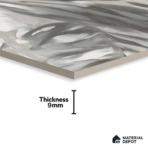 Tropical Wall Tile TL 05517 B Prestige Sovereign Ash Decor 2 ft x 4 ft Vitrified Glue Matte Finish - 9 mm | 6 Random Design | Suitable for Living Room, Bedroom, Bathroom (Sample)