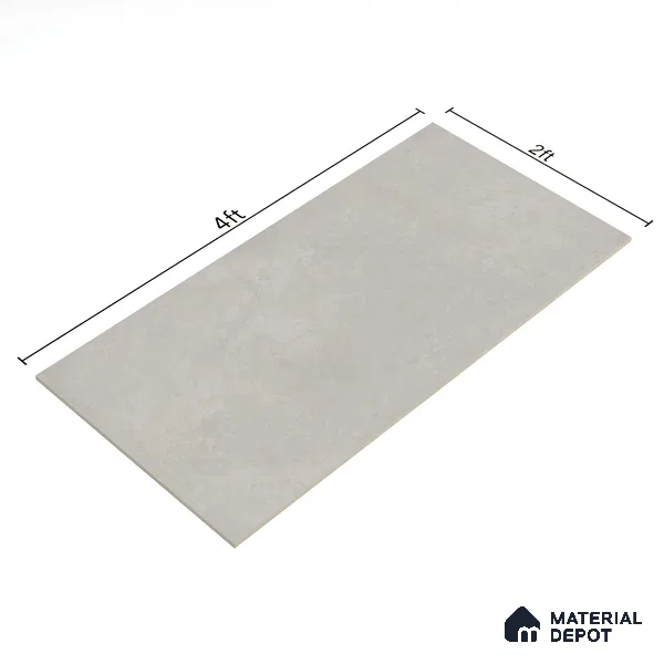 Cement Floor & Wall Tile TL 05517 C Prestige Sovereign Ash 2 ft x 4 ft Vitrified Matte Finish - 9 mm | 3 Random Design | Suitable for Living Room, Bedroom, Bathroom