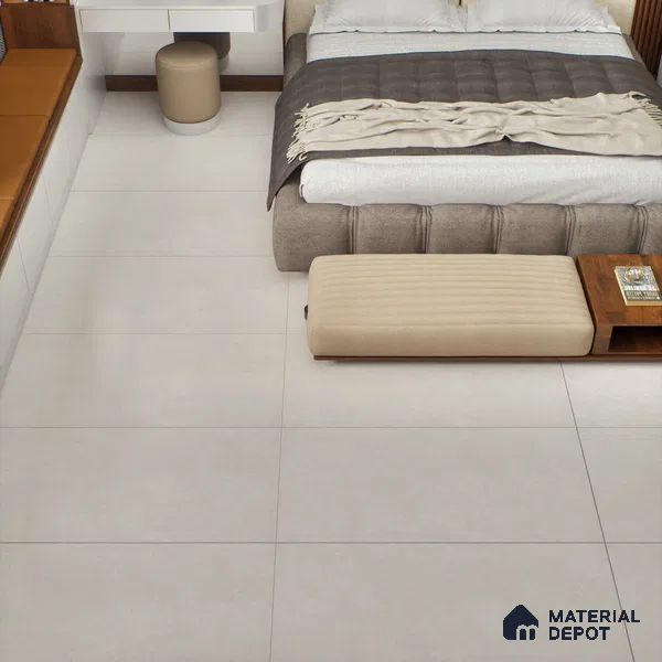 Cement Floor & Wall Tile TL 05517 C Prestige Sovereign Ash 2 ft x 4 ft Vitrified Matte Finish - 9 mm | 3 Random Design | Suitable for Living Room, Bedroom, Bathroom