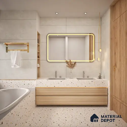 Cement Floor & Wall Tile TL 05517 C Prestige Sovereign Ash 2 ft x 4 ft Vitrified Matte Finish - 9 mm | 3 Random Design | Suitable for Living Room, Bedroom, Bathroom