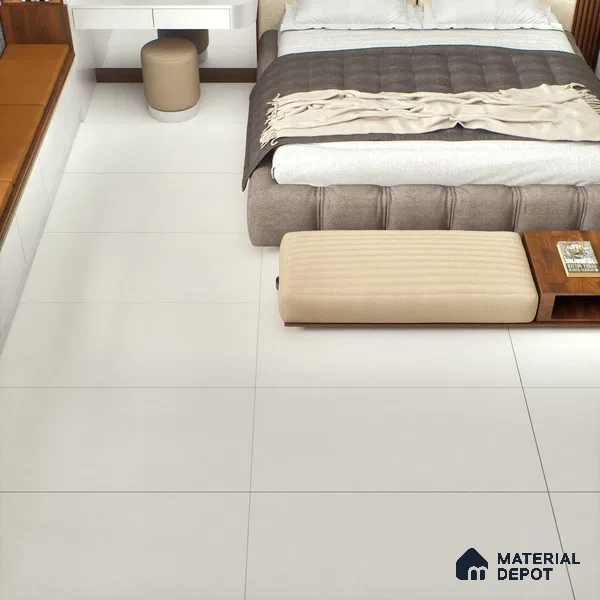 Cement Floor & Wall Tile TL 05517 Prestige Sovereign Snow 2 ft x 4 ft Vitrified Matte Finish - 9 mm | 3 Random Design | Suitable for Living Room, Bedroom, Bathroom (Sample)