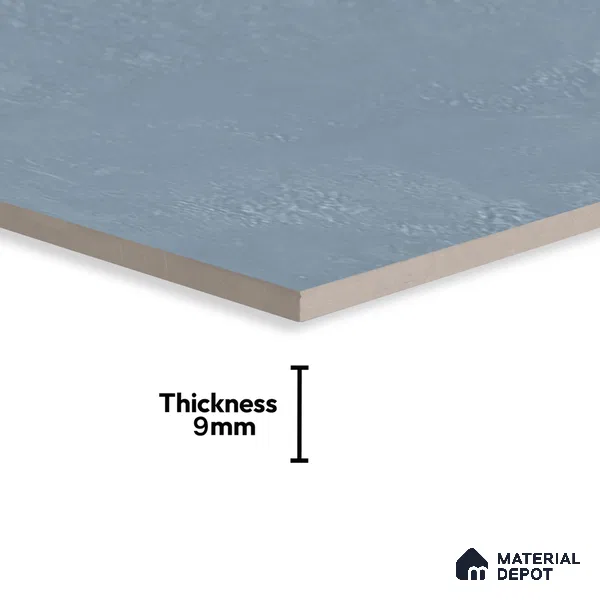 Cement Floor & Wall Tile TL 05517 E Prestige Sovereign Azure 2 ft x 4 ft Vitrified Matte Finish - 9 mm | 3 Random Design | Suitable for Living Room, Bedroom, Bathroom (Sample)