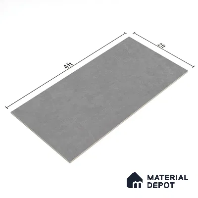 Cement Floor & Wall Tile TL 06818 Gravier Swift Grey 4 ft x 2 ft Vitrified Carving Matte Finish - 9 mm | 6 Random Design | Suitable for Living Room, Bedroom, Bathroom