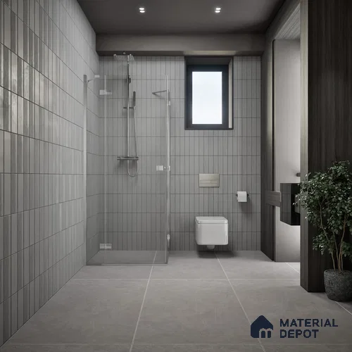 Cement Floor & Wall Tile TL 06818 Gravier Swift Grey 4 ft x 2 ft Vitrified Carving Matte Finish - 9 mm | 6 Random Design | Suitable for Living Room, Bedroom, Bathroom