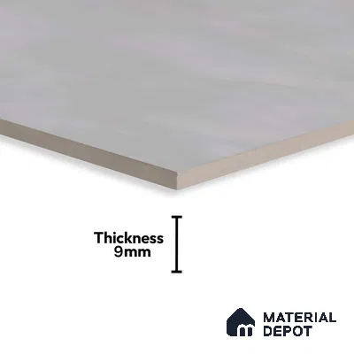 Silver Cement Floor & Wall Tile TL 06712 D Gravier Lunar Silver 2 ft x 4 ft Vitrified Carving Matte Finish - 9 mm | 4 Random Design | Suitable for Living Room, Bedroom, Bathroom