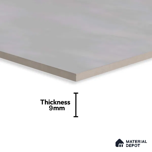 Silver Cement Floor & Wall Tile TL 06712 D Gravier Lunar Silver 2 ft x 4 ft Vitrified Carving Matte Finish - 9 mm | 4 Random Design | Suitable for Living Room, Bedroom, Bathroom