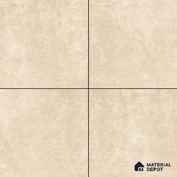 Budget Friendly Cement Look Value for Money Parking Latte Dune Floor Tile 16 x 16 inch | TL 06247 B | Vitrified Matte Finish Tile - 12 mm | Suitable For Parking, Bathroom, Balcony & Terrace | Pattern Alignment May Vary | 2-3 mm Spacer is Mandatory