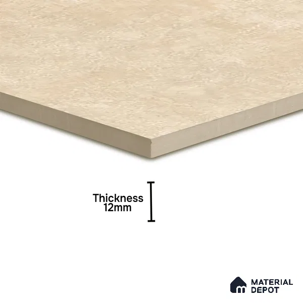 Budget Friendly Cement Look Value for Money Parking Latte Dune Floor Tile 16 x 16 inch | TL 06247 B | Vitrified Matte Finish Tile - 12 mm | Suitable For Parking, Bathroom, Balcony & Terrace | Pattern Alignment May Vary | 2-3 mm Spacer is Mandatory
