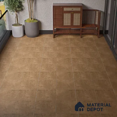 Budget Friendly Cement Look Value for Money Parking Urban Slate Floor Tile 16 x 16 inch | TL 06247 C | Vitrified Matte Finish Tile - 12 mm | Suitable For Parking, Bathroom, Balcony & Terrace | Pattern Alignment May Vary | 2-3 mm Spacer is Mandatory