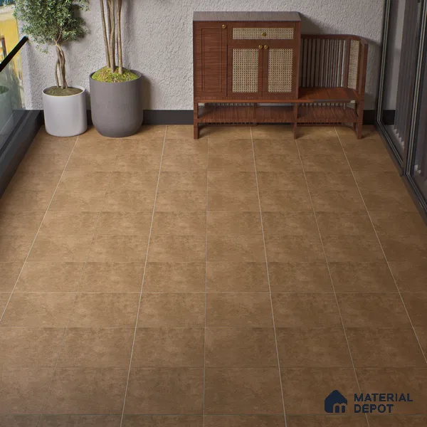 Budget Friendly Cement Look Value for Money Parking Urban Slate Floor Tile 16 x 16 inch | TL 06247 C | Vitrified Matte Finish Tile - 12 mm | Suitable For Parking, Bathroom, Balcony & Terrace | Pattern Alignment May Vary | 2-3 mm Spacer is Mandatory