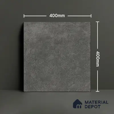 Budget Friendly Cement Look Value for Money Parking Obsidra Floor Tile 16 x 16 inch | TL 06247 | Vitrified Matte Finish Tile - 12 mm | Suitable For Parking, Outdoor, Balcony & Terrace | Pattern Alignment May Vary | 2-3 mm Spacer is Mandatory