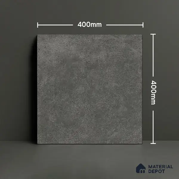 Budget Friendly Cement Look Value for Money Parking Obsidra Floor Tile 16 x 16 inch | TL 06247 | Vitrified Matte Finish Tile - 12 mm | Suitable For Parking, Outdoor, Balcony & Terrace | Pattern Alignment May Vary | 2-3 mm Spacer is Mandatory
