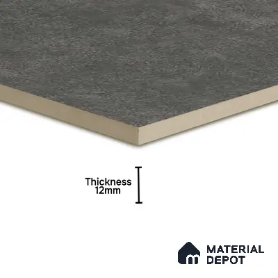Budget Friendly Cement Look Value for Money Parking Obsidra Floor Tile 16 x 16 inch | TL 06247 | Vitrified Matte Finish Tile - 12 mm | Suitable For Parking, Outdoor, Balcony & Terrace | Pattern Alignment May Vary | 2-3 mm Spacer is Mandatory