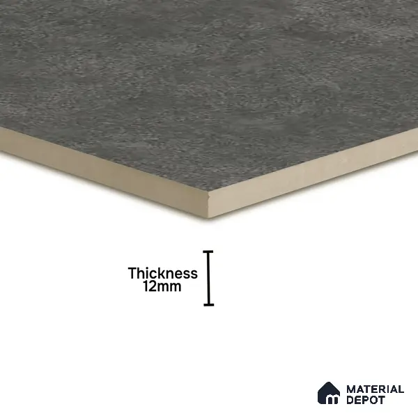 Budget Friendly Cement Look Value for Money Parking Obsidra Floor Tile 16 x 16 inch | TL 06247 | Vitrified Matte Finish Tile - 12 mm | Suitable For Parking, Outdoor, Balcony & Terrace | Pattern Alignment May Vary | 2-3 mm Spacer is Mandatory