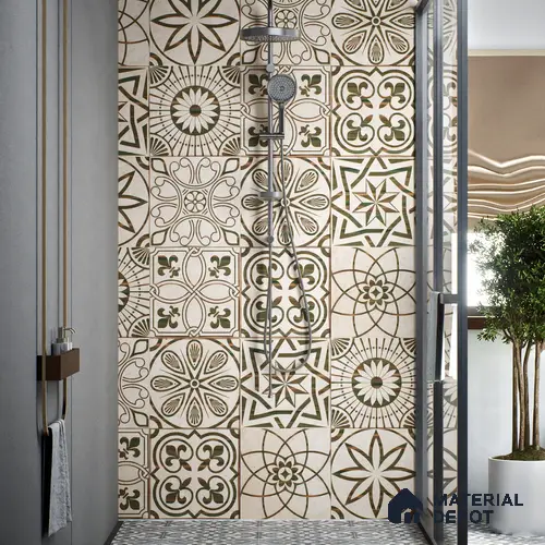 Moroccan Tile TL 04794 B Zellige Kent Decor Beige 1 ft x 1 ft Vitrified Matte Finish - 11 mm | Random Design | Suitable for Kitchen, Bathroom, Balcony Floor & Wall | Please Expect a Slight Variation of Pattern