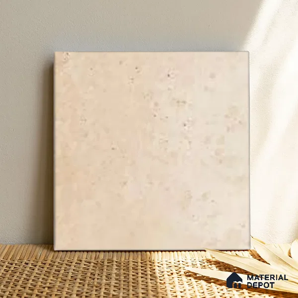 Cement Tile TL 04794 Zellige Kent Plain Beige Beige 1 ft x 1 ft Vitrified Matte Finish - 11 mm | Suitable for Kitchen, Bathroom, Balcony Floor & Wall (Sample)