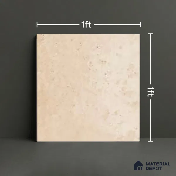 Cement Tile TL 04794 Zellige Kent Plain Beige Beige 1 ft x 1 ft Vitrified Matte Finish - 11 mm | Suitable for Kitchen, Bathroom, Balcony Floor & Wall (Sample)