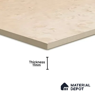 Cement Tile TL 04794 Zellige Kent Plain Beige Beige 1 ft x 1 ft Vitrified Matte Finish - 11 mm | Suitable for Kitchen, Bathroom, Balcony Floor & Wall (Sample)