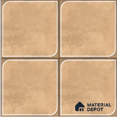 Cement Floor Tile TL 04782 B Earthen Slate Clay Beige 16 x 16 inch Vitrified Anti Skid Matte Finish - 12 mm | Suitable for Parking, Terrace, Balcony, Courtyard | Pattern Alignment May Vary | 2-3 mm Spacer is Mandatory