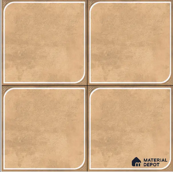 Cement Floor Tile TL 04782 B Earthen Slate Clay Beige 16 x 16 inch Vitrified Anti Skid Matte Finish - 12 mm | Suitable for Parking, Terrace, Balcony, Courtyard | Pattern Alignment May Vary | 2-3 mm Spacer is Mandatory