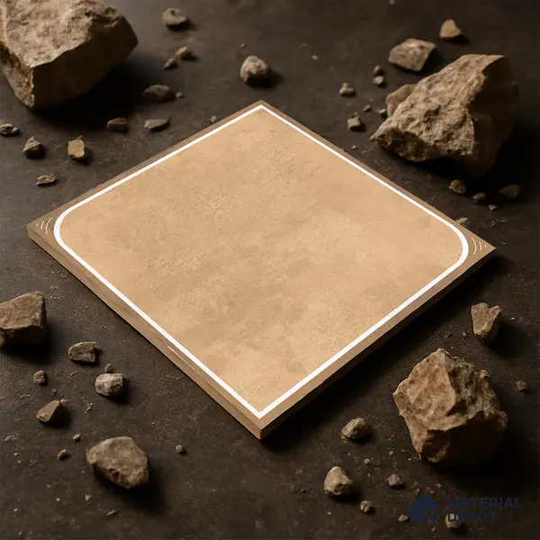 Cement Floor Tile TL 04782 B Earthen Slate Clay Beige 16 x 16 inch Vitrified Anti Skid Matte Finish - 12 mm | Suitable for Parking, Terrace, Balcony, Courtyard | Pattern Alignment May Vary | 2-3 mm Spacer is Mandatory
