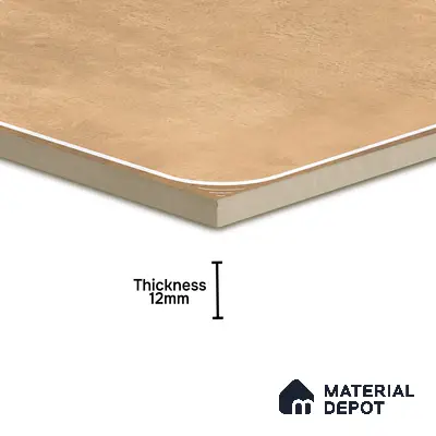 Cement Floor Tile TL 04782 B Earthen Slate Clay Beige 16 x 16 inch Vitrified Anti Skid Matte Finish - 12 mm | Suitable for Parking, Terrace, Balcony, Courtyard | Pattern Alignment May Vary | 2-3 mm Spacer is Mandatory