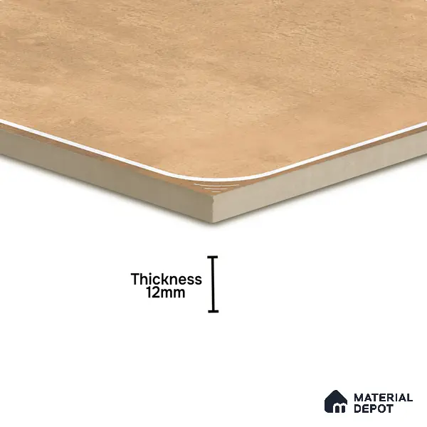 Cement Floor Tile TL 04782 B Earthen Slate Clay Beige 16 x 16 inch Vitrified Anti Skid Matte Finish - 12 mm | Suitable for Parking, Terrace, Balcony, Courtyard | Pattern Alignment May Vary | 2-3 mm Spacer is Mandatory