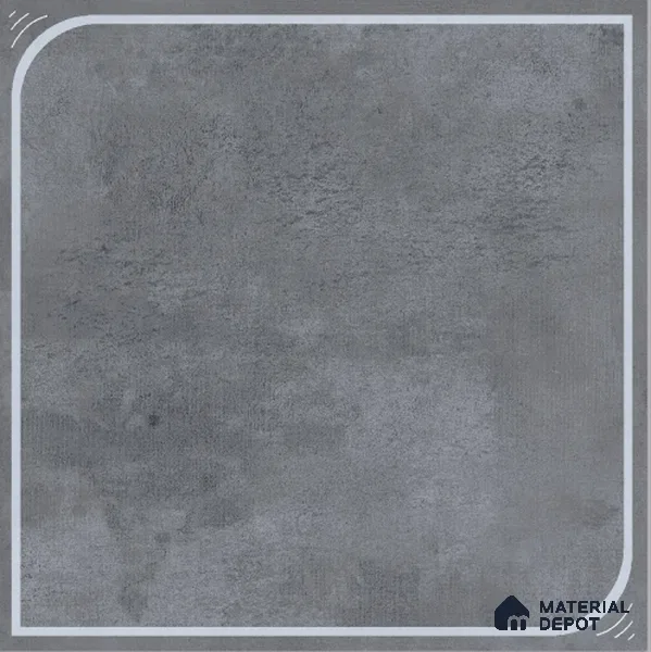 Cement Floor Tile TL 04782 C Earthen Slate Cement Grey 16 x 16 inch Vitrified Anti Skid Matte Finish - 12 mm | Suitable for Parking, Terrace, Balcony, Courtyard | Pattern Alignment May Vary | 2-3 mm Spacer is Mandatory (Sample)